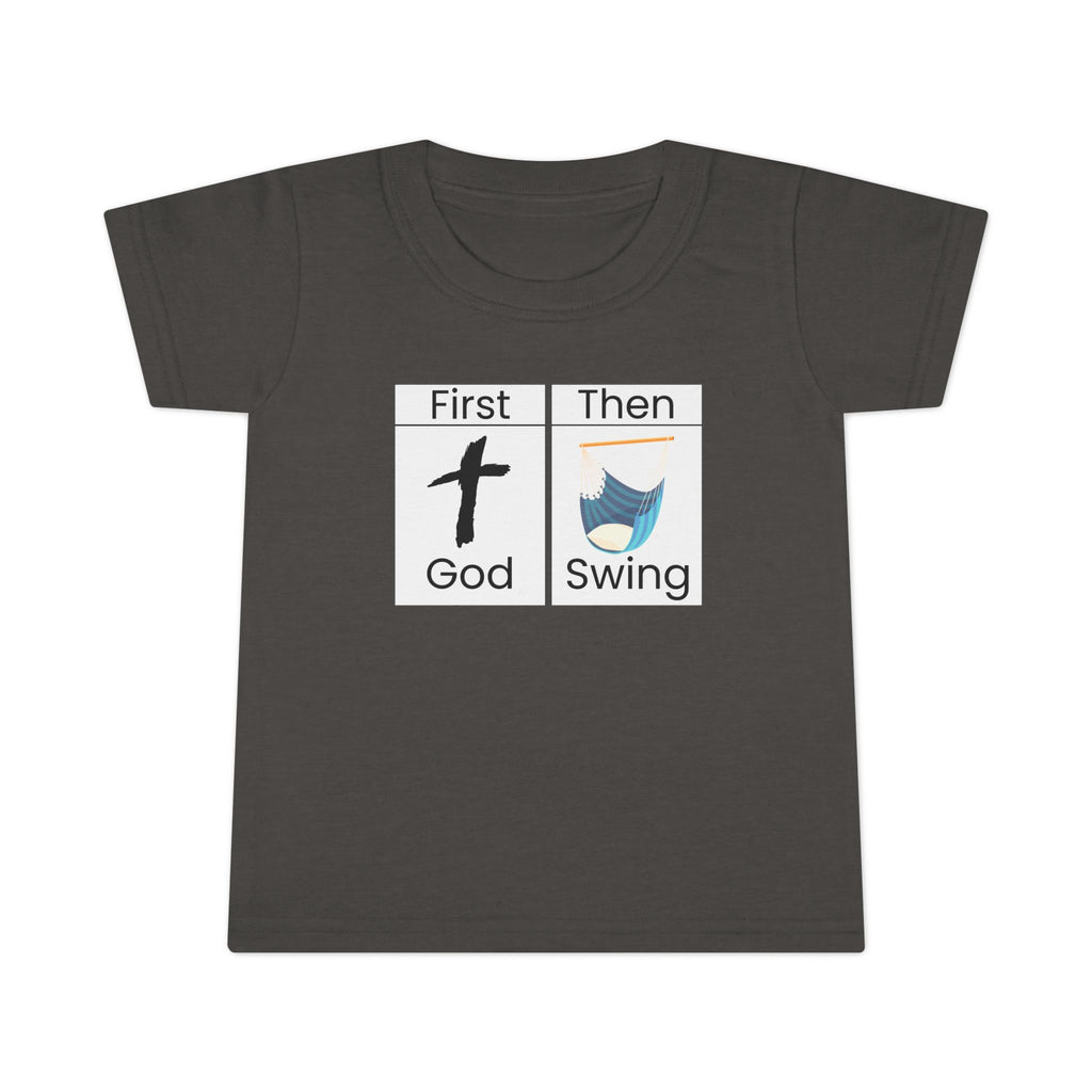 Toddler T-Shirt "First God Then Swing" - Christian Baby Tee