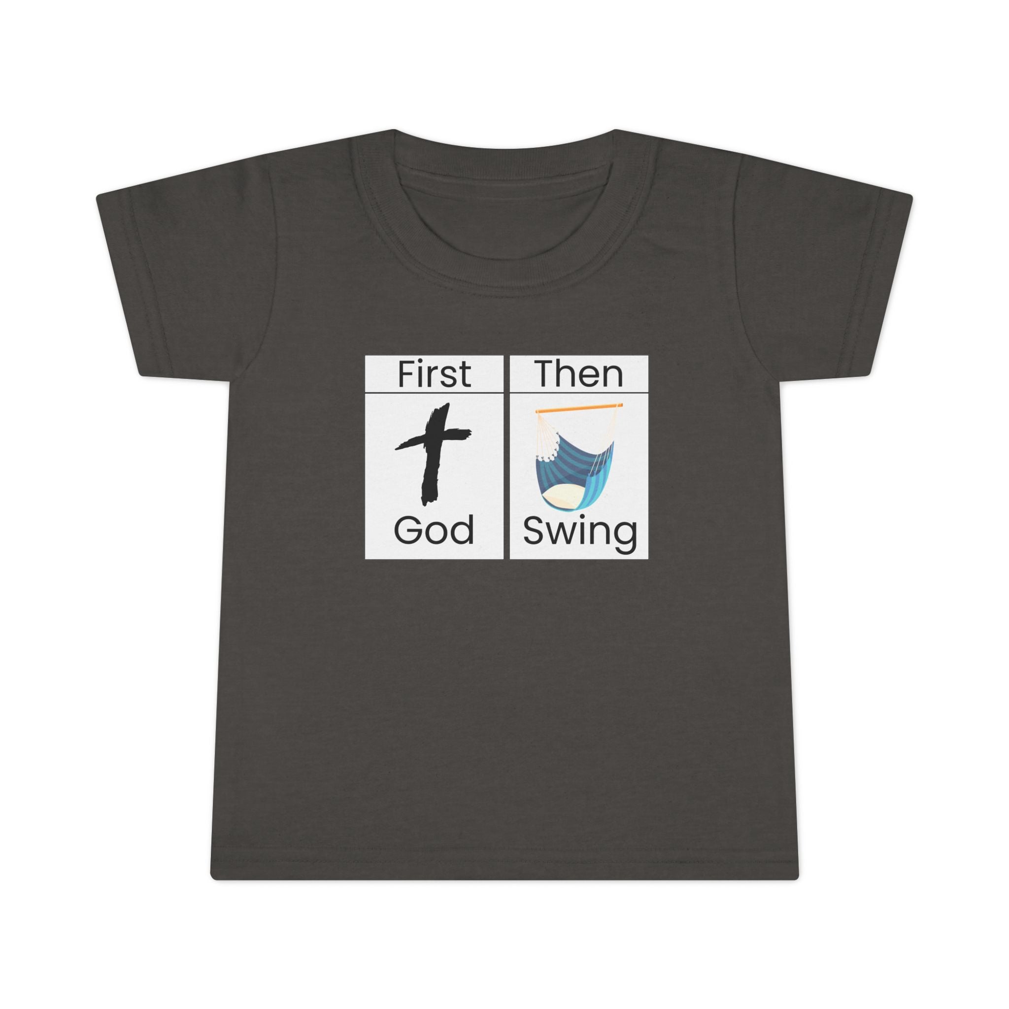 Toddler T-Shirt "First God Then Swing" - Christian Baby Tee