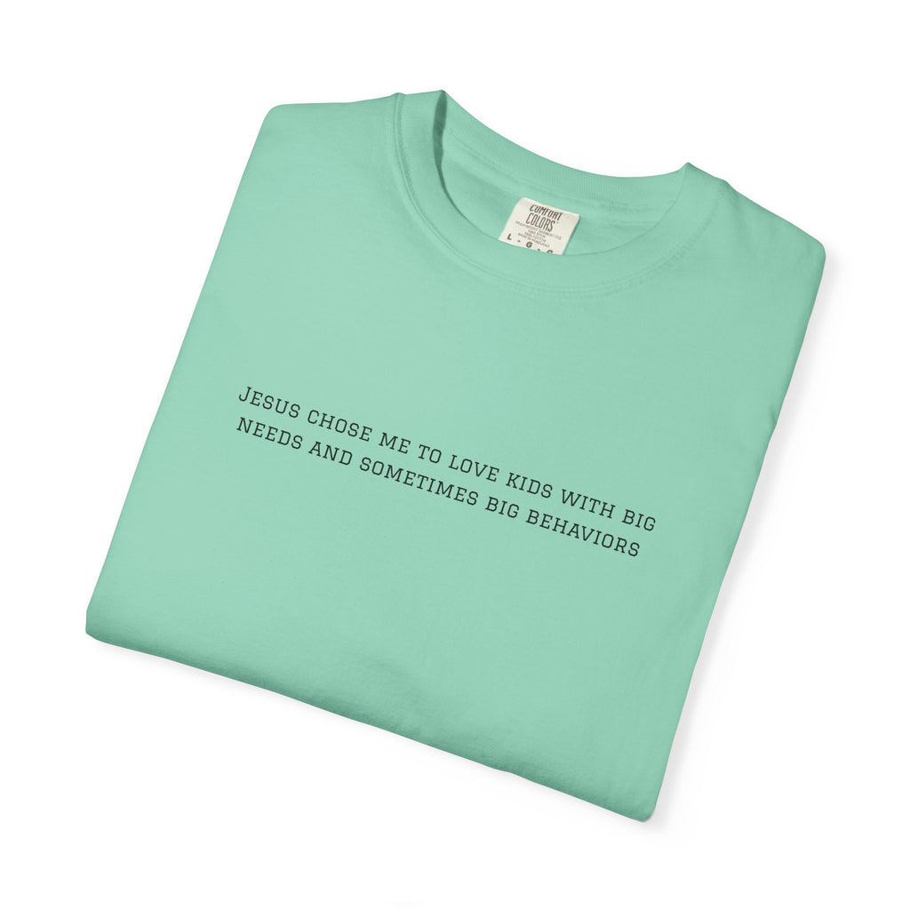 T-Shirt — "Jesus Chose Me to Love Kids" Faith Statement Tee