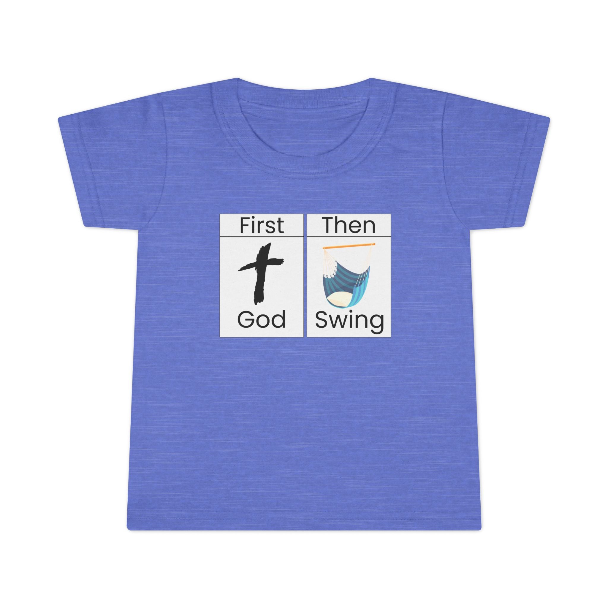 Toddler T-Shirt "First God Then Swing" - Christian Baby Tee