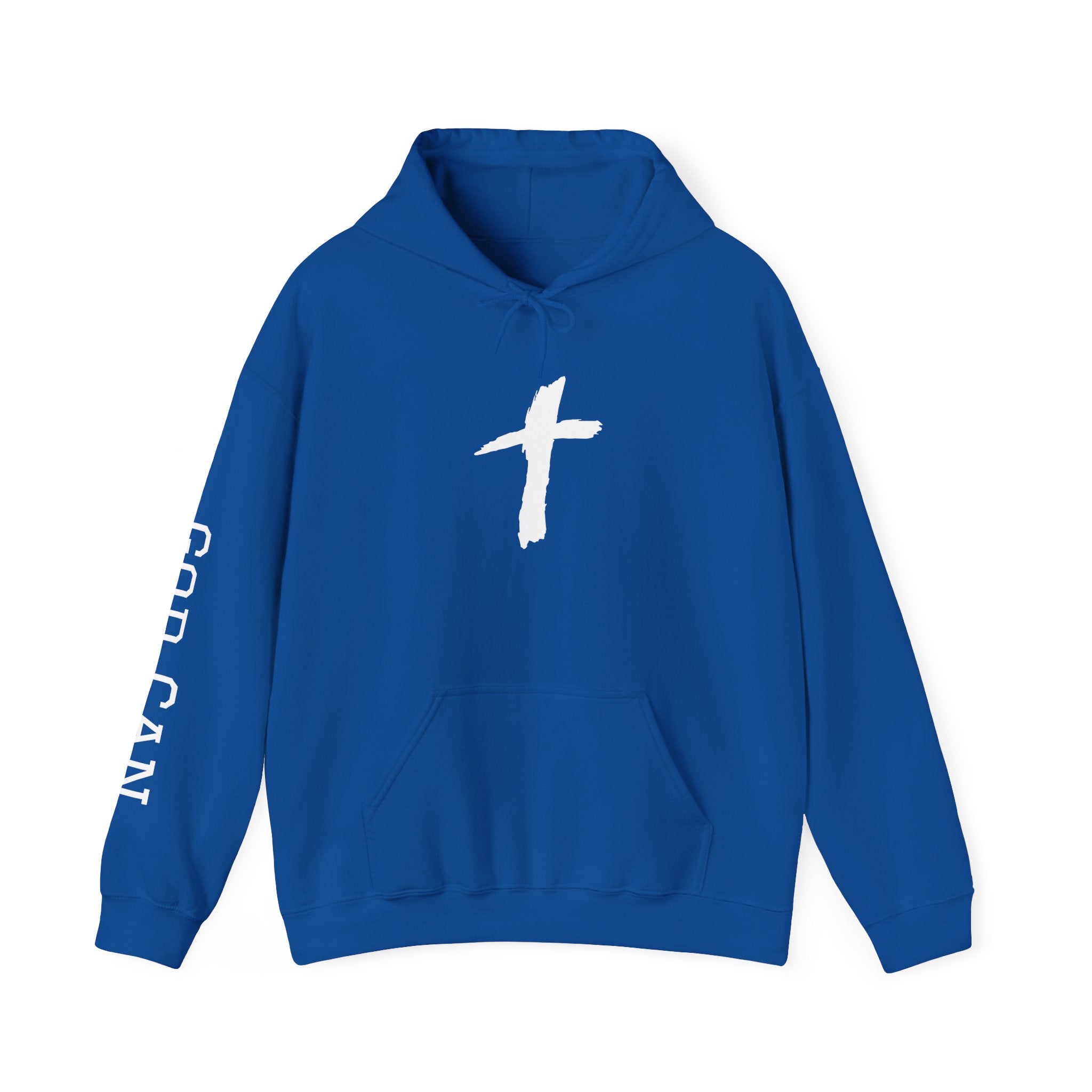 Faith Cross Hoodie — "God Can" Inspirational Christian Pullover