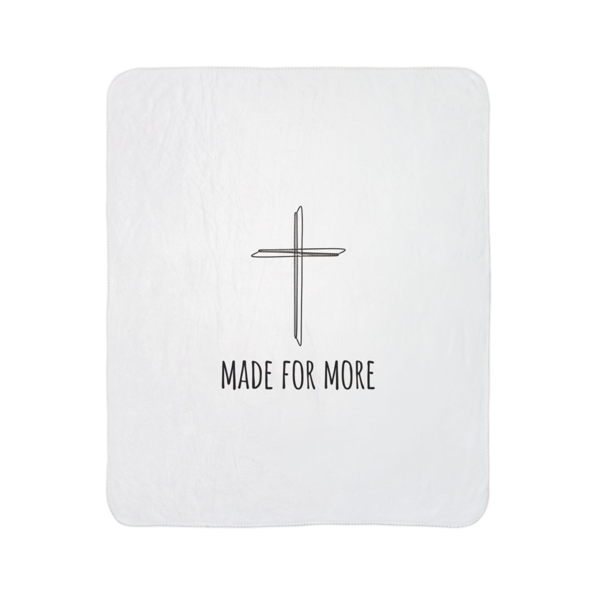 Made For More Sherpa Blanket — Christian Cross Fleece Throw
