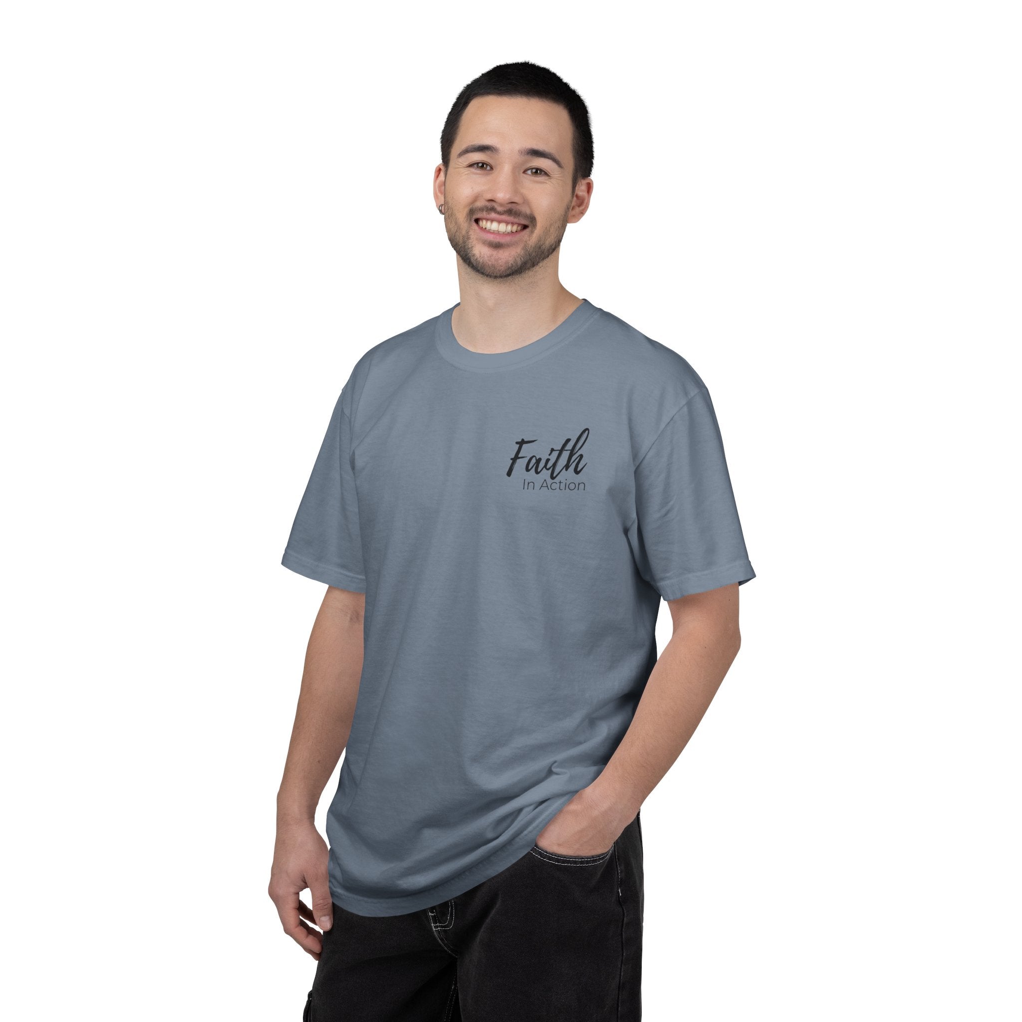 Faith in Action T-Shirt — "Discipleship Without Barriers" Christian Tee