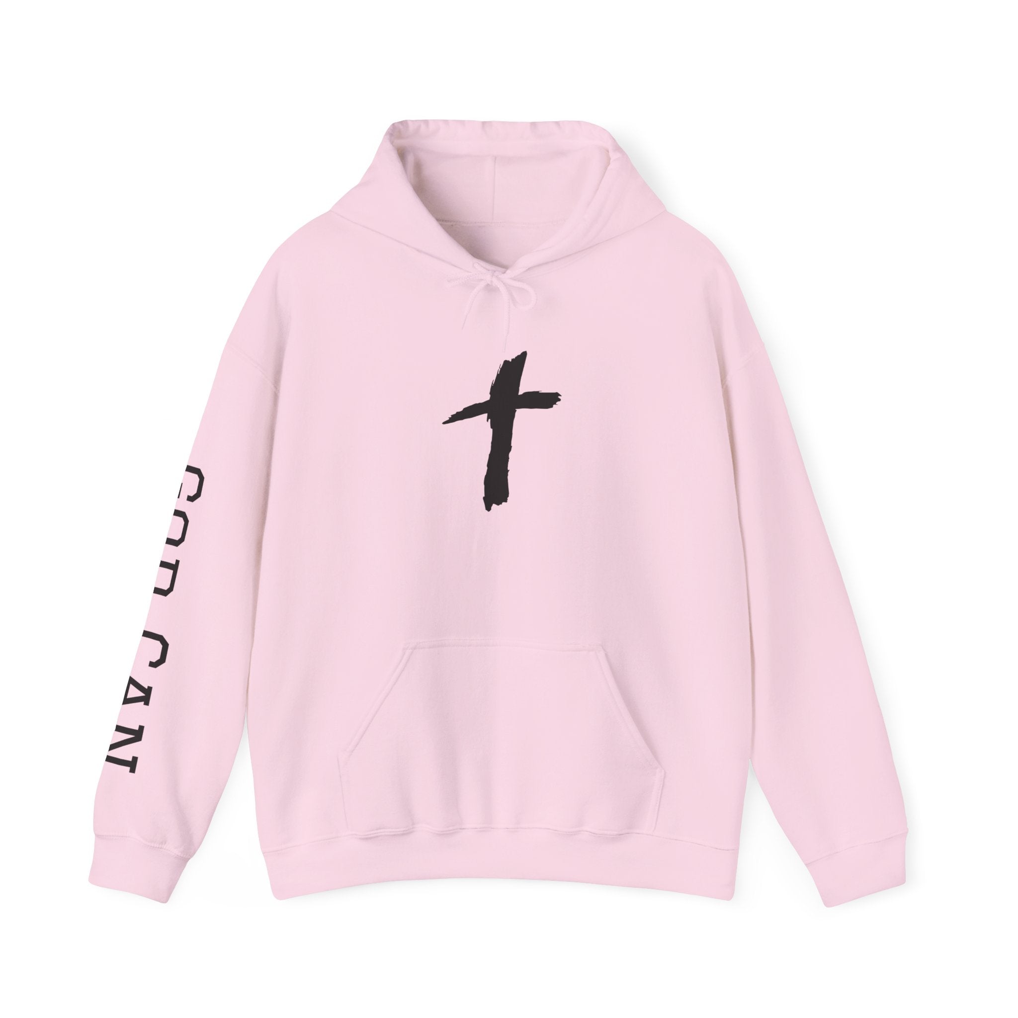 Faith Cross Hoodie — "God Can" Inspirational Christian Pullover