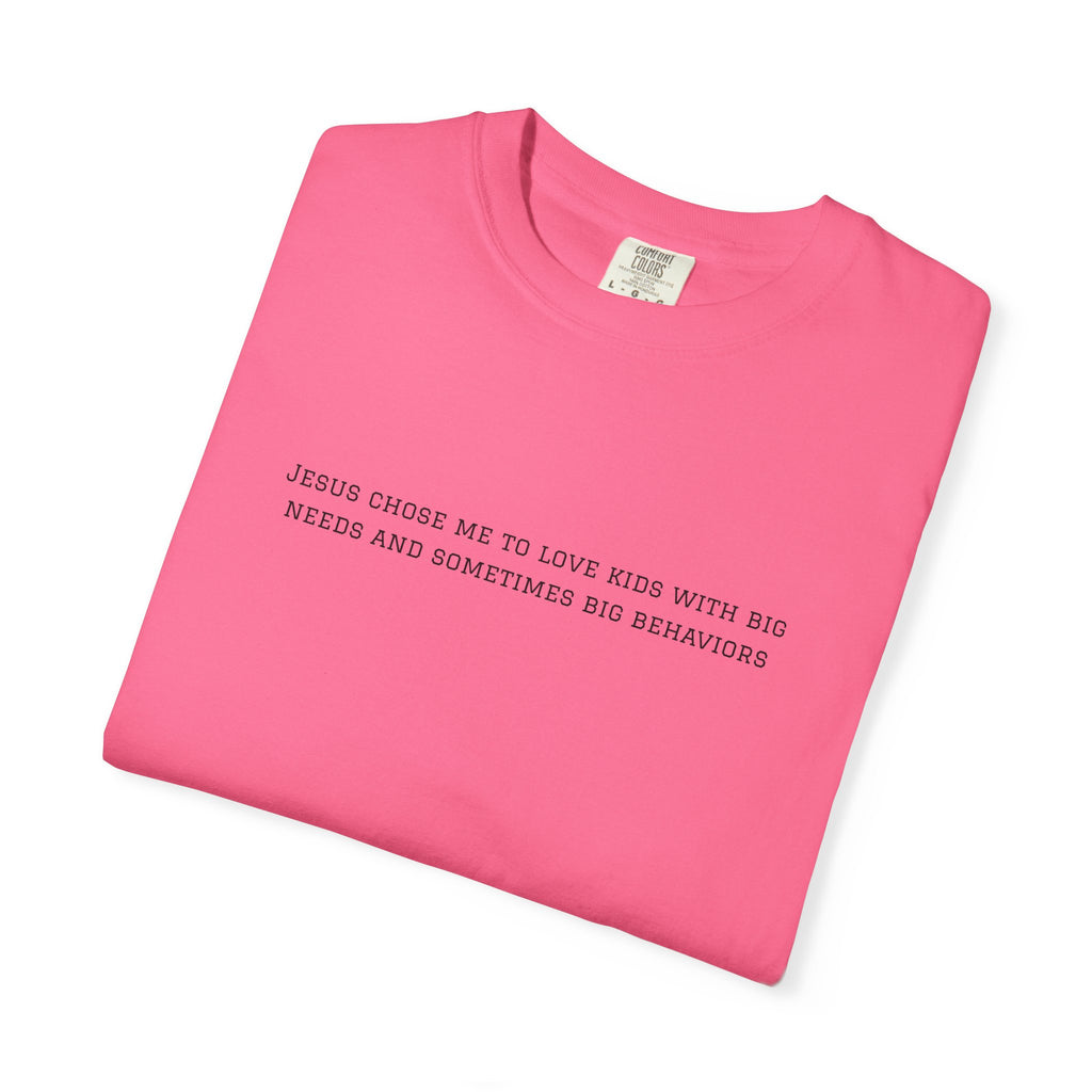 T-Shirt — "Jesus Chose Me to Love Kids" Faith Statement Tee