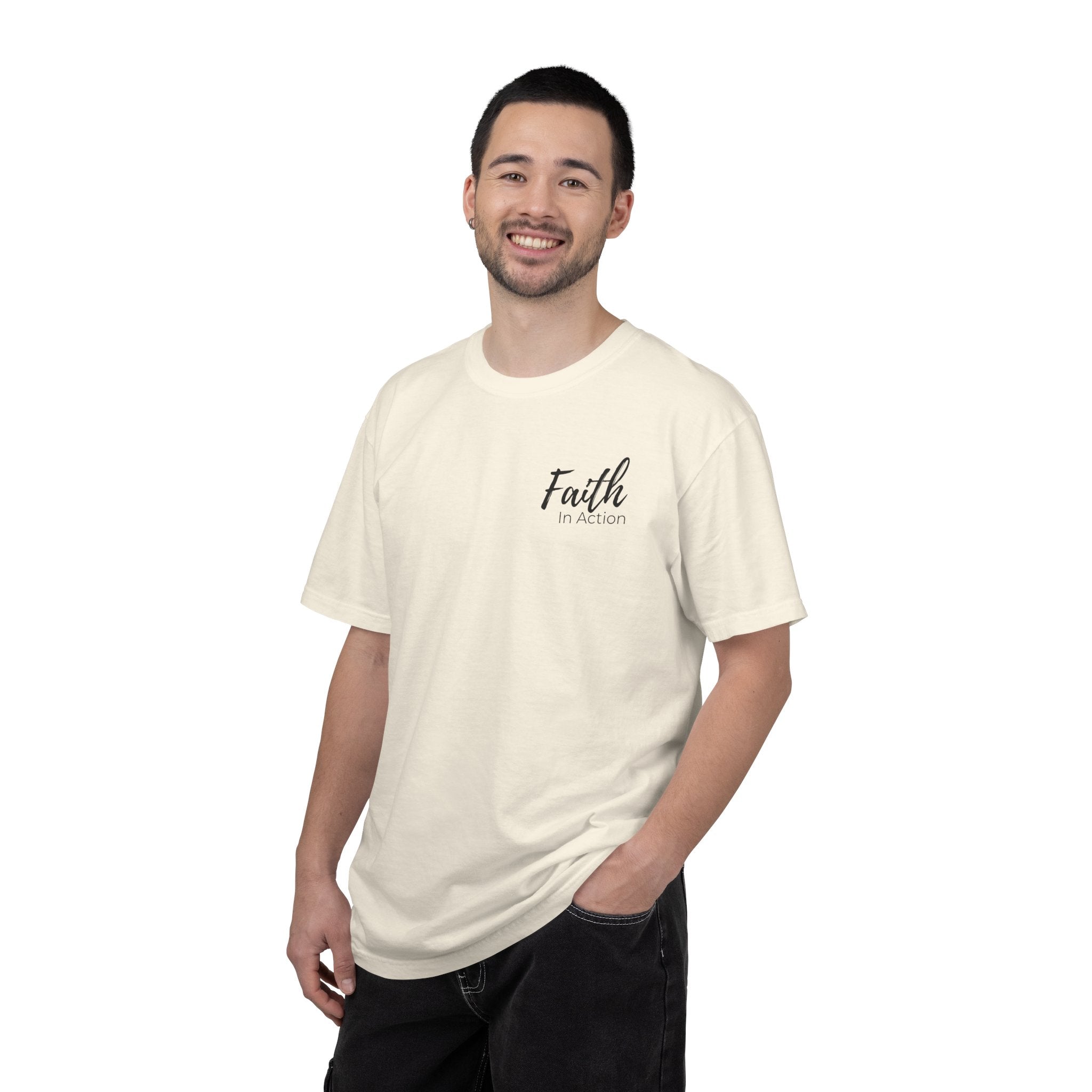 Faith in Action T-Shirt — "Discipleship Without Barriers" Christian Tee