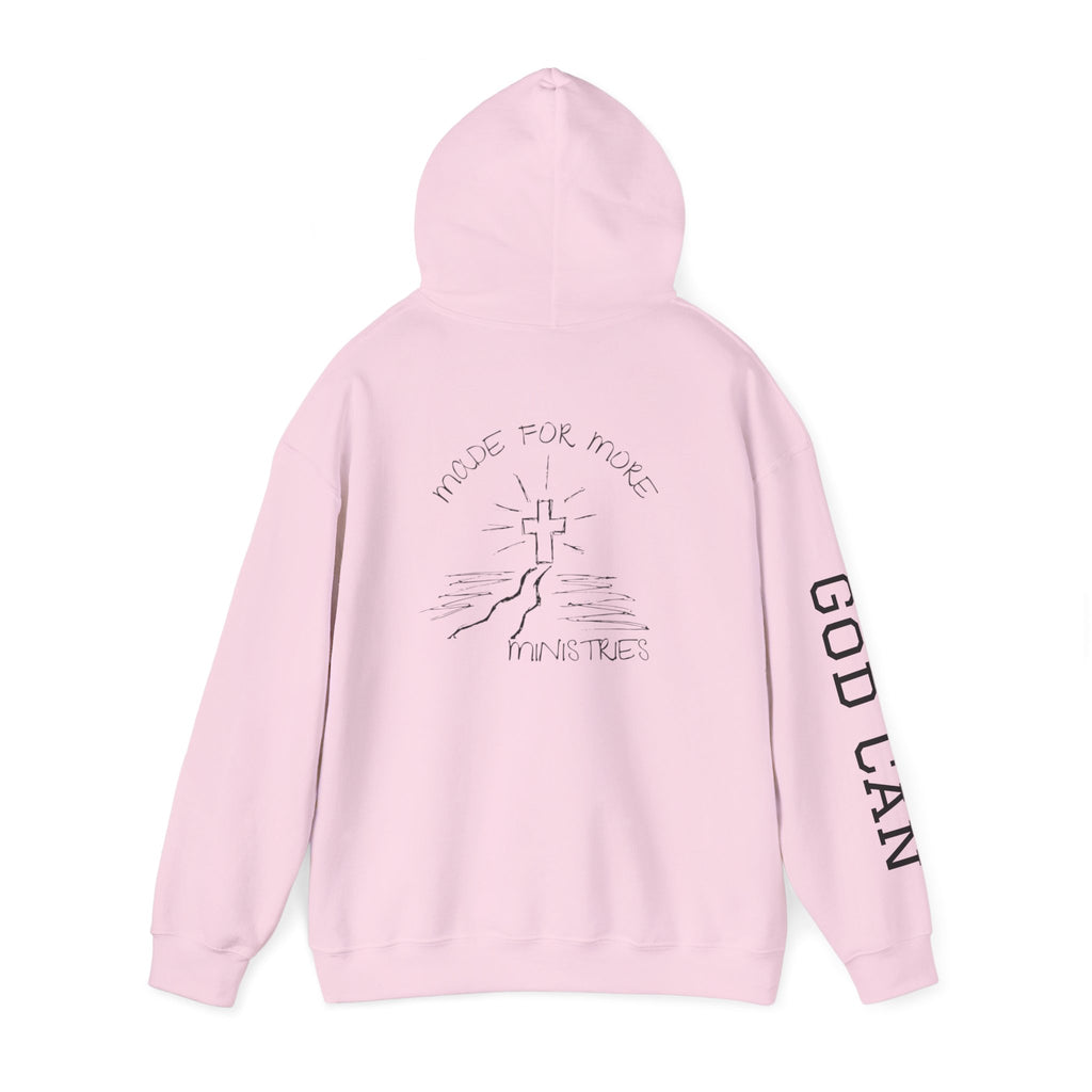 Faith Cross Hoodie — "God Can" Inspirational Christian Pullover