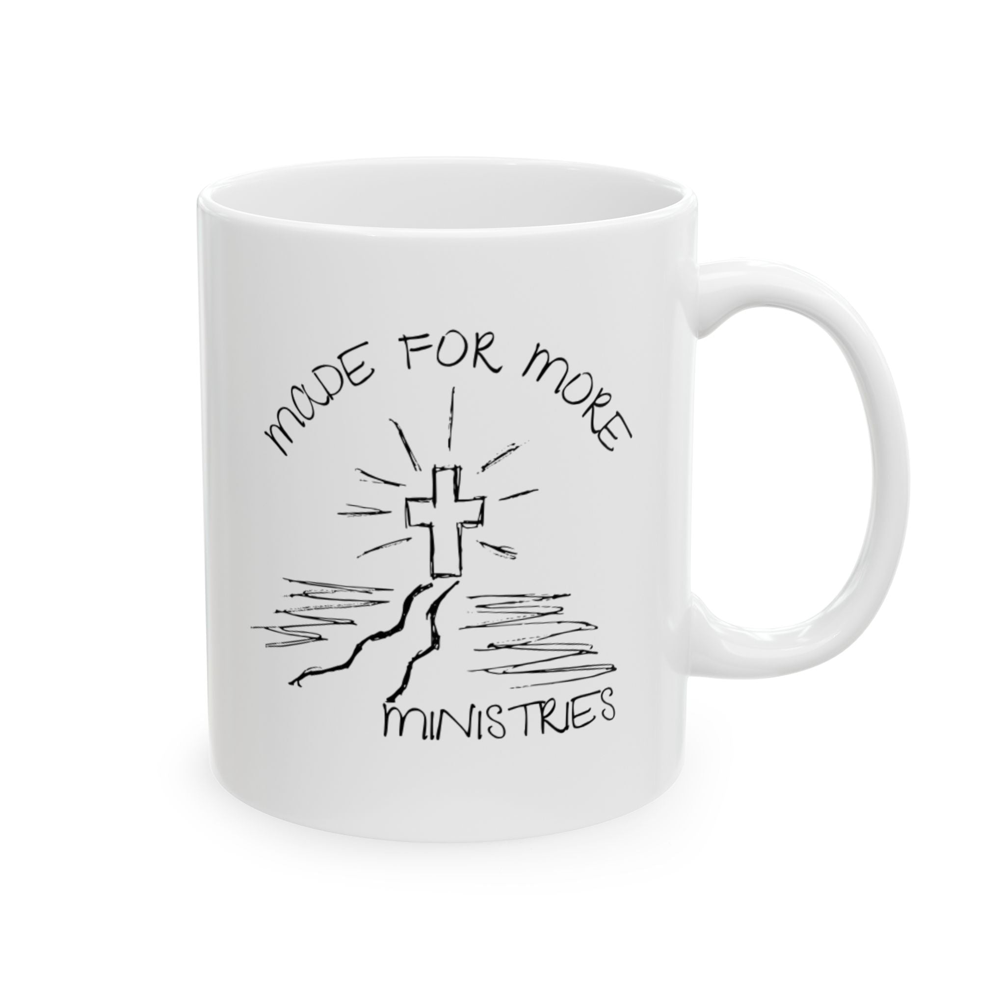 Coffee Mug — 'More Pancakes, Less Problems' Hand-Drawn Breakfast Mug (11oz & 15oz)