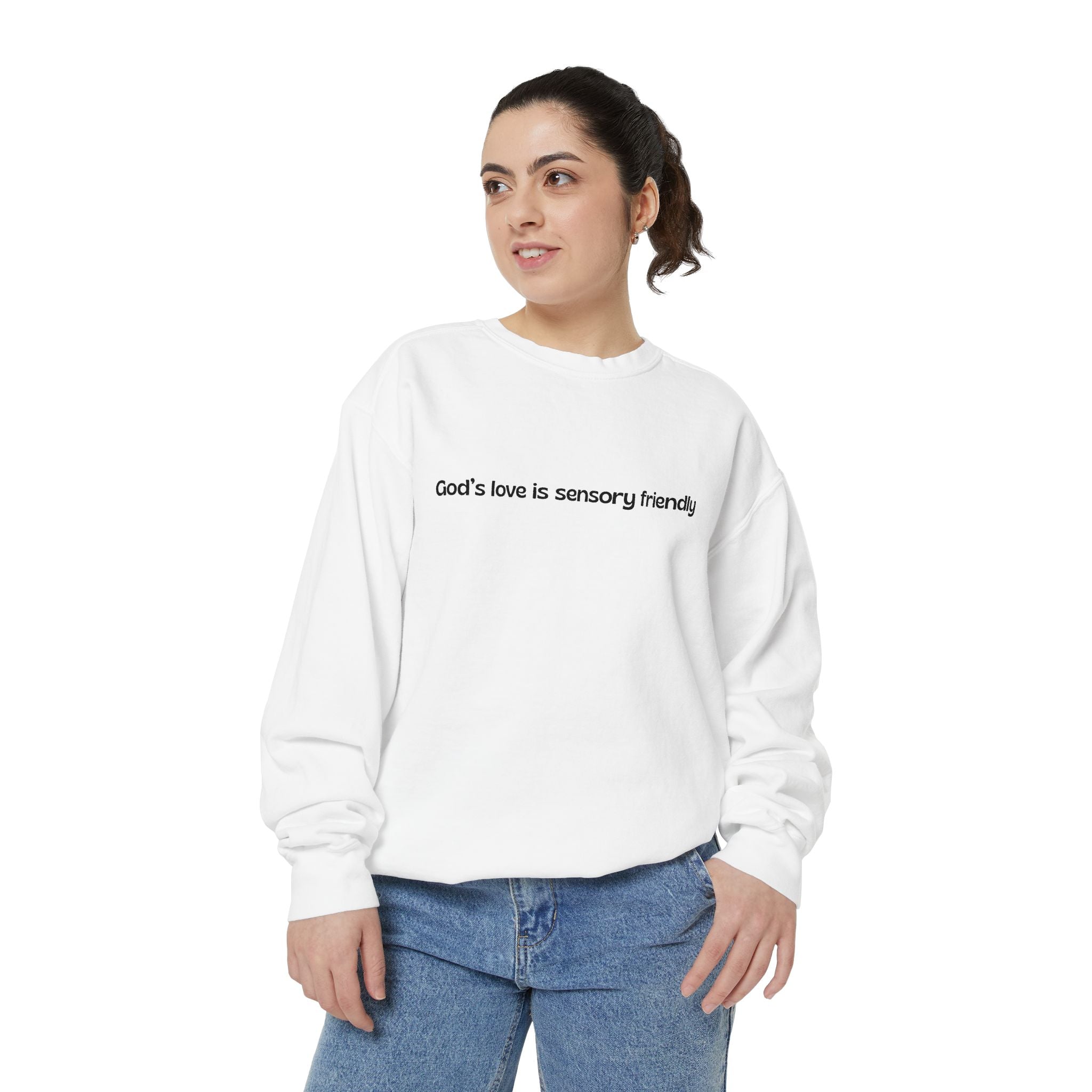 God's Love Is Sensory Friendly sweatshirt | Faith Statement Crewneck