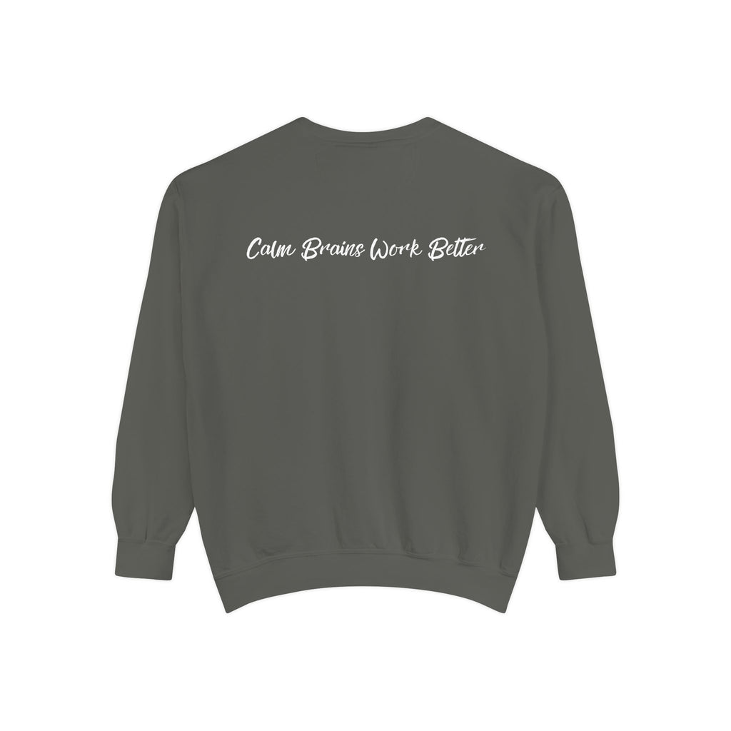 Sweatshirt — "First Co-Regulation Then Expectations" / "Calm Brains Work Better" Inspirational Crewneck