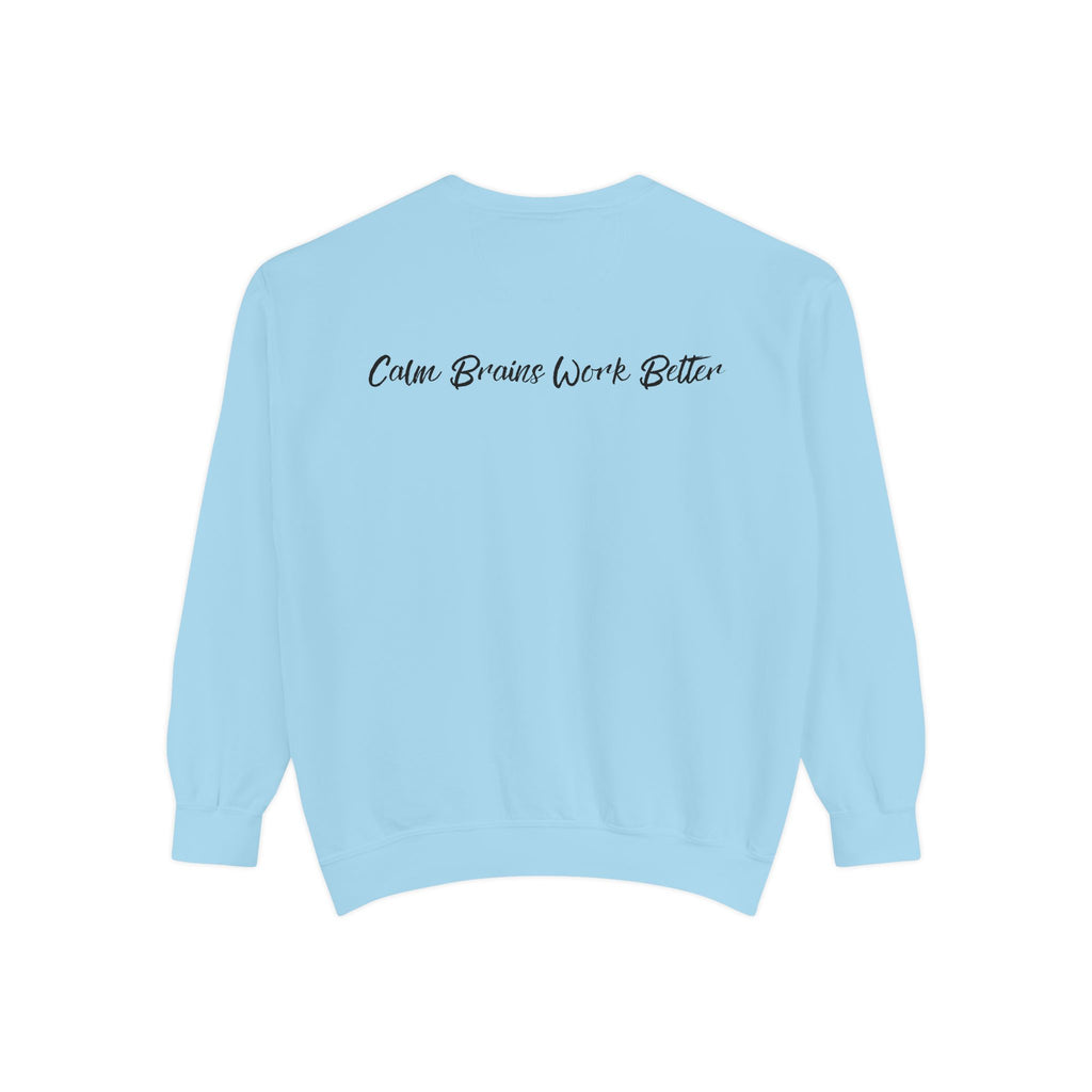 Sweatshirt — "First Co-Regulation Then Expectations" / "Calm Brains Work Better" Inspirational Crewneck