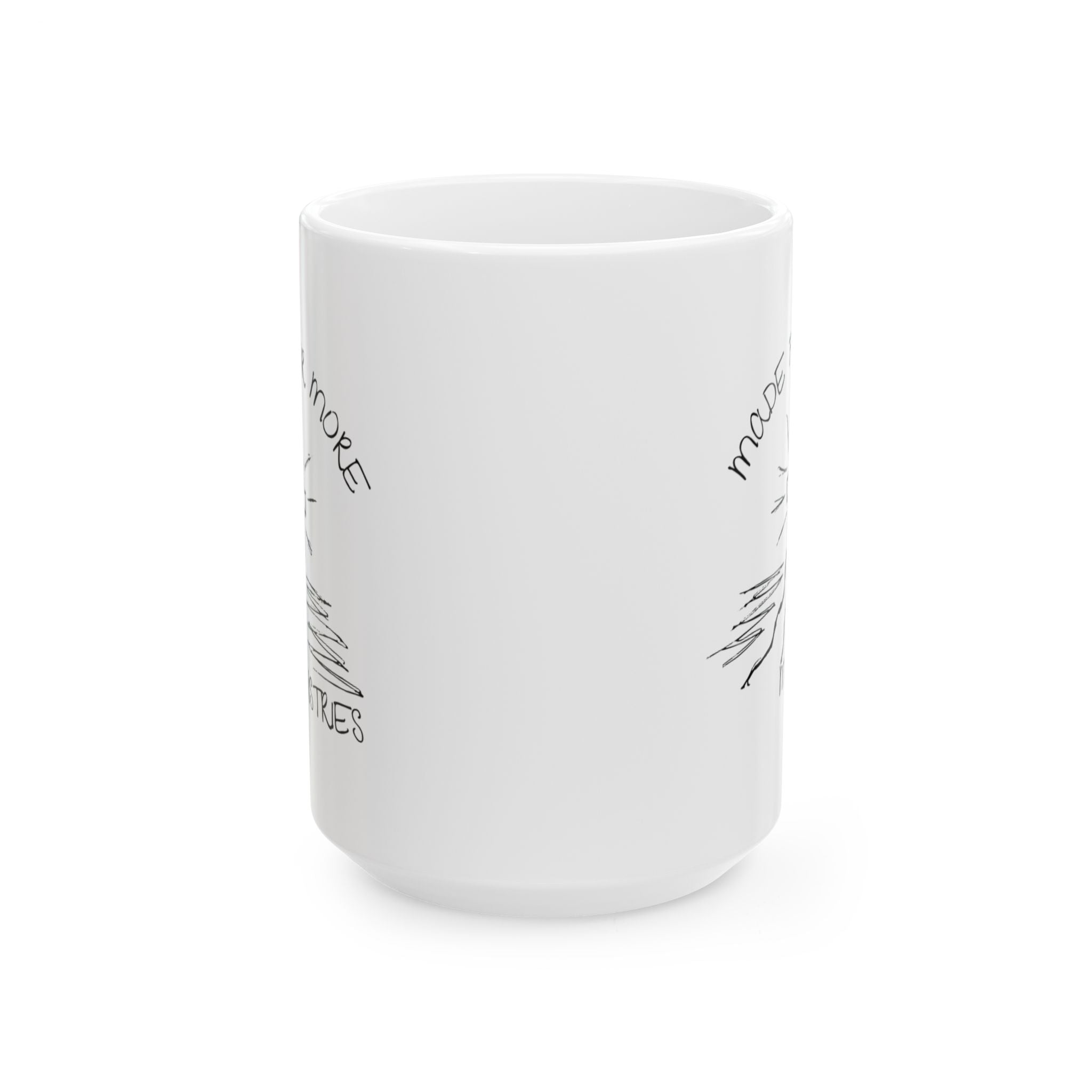 Coffee Mug — 'More Pancakes, Less Problems' Hand-Drawn Breakfast Mug (11oz & 15oz)
