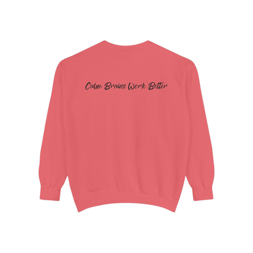 Sweatshirt — "First Co-Regulation Then Expectations" / "Calm Brains Work Better" Inspirational Crewneck