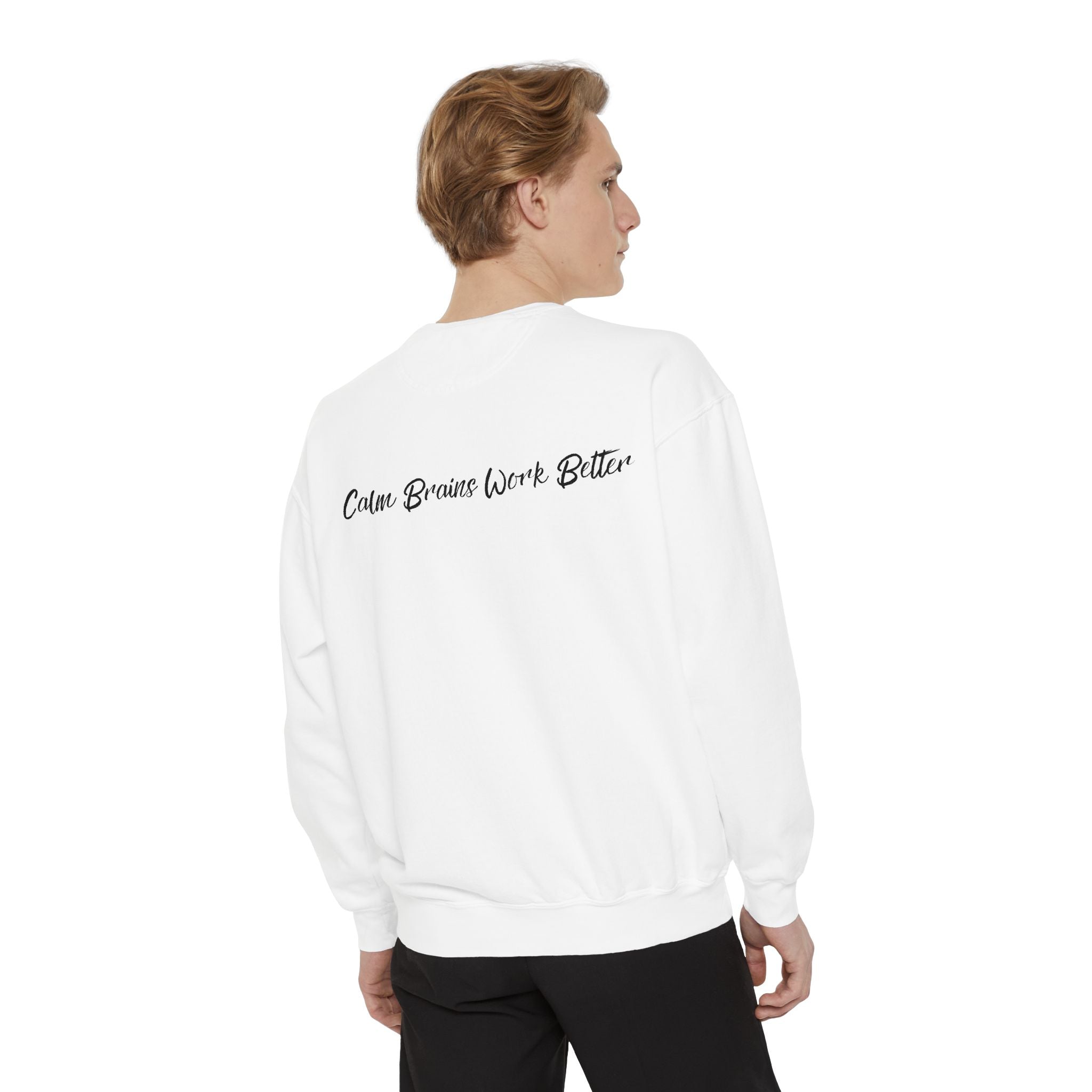 Sweatshirt — "First Co-Regulation Then Expectations" / "Calm Brains Work Better" Inspirational Crewneck