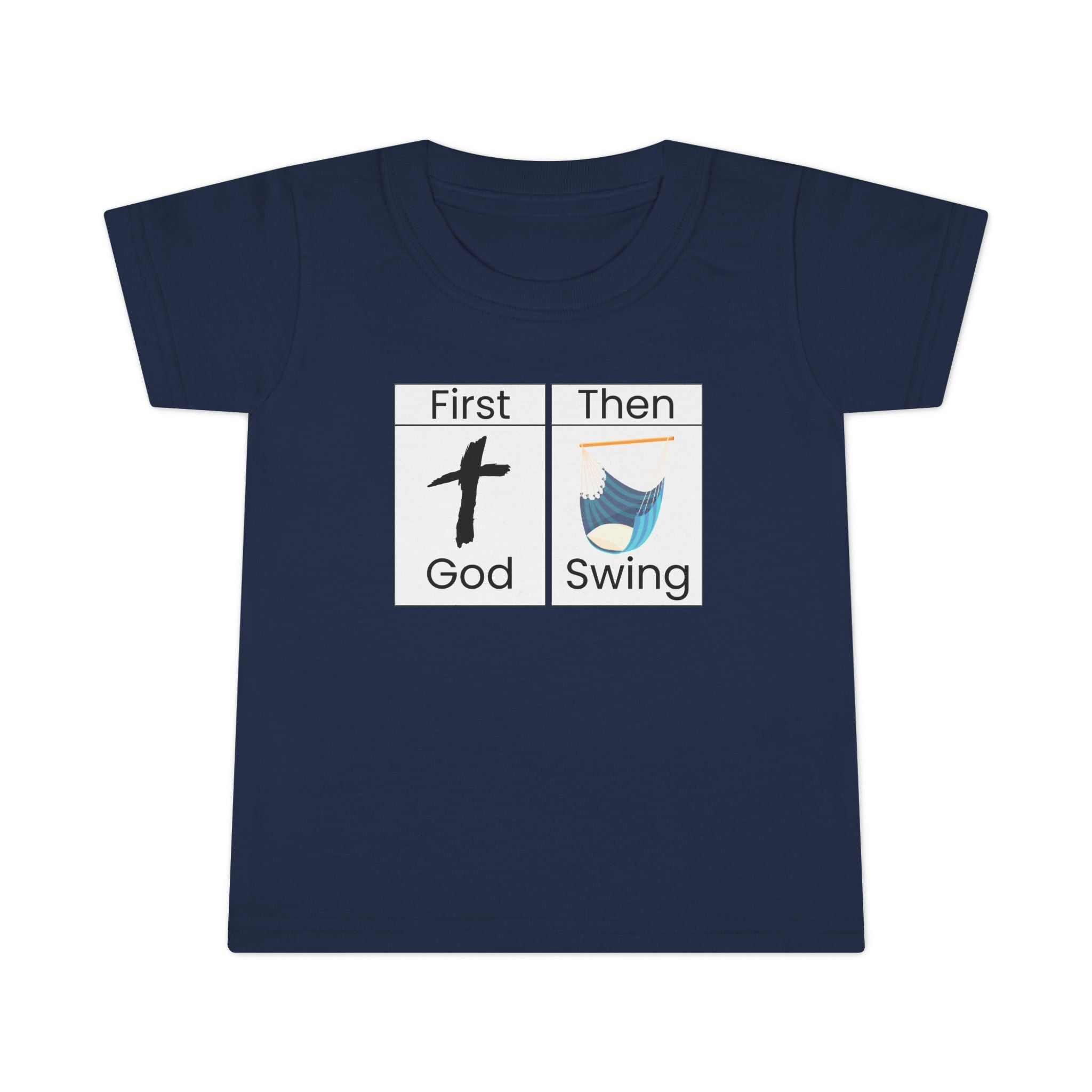 Toddler T-Shirt "First God Then Swing" - Christian Baby Tee
