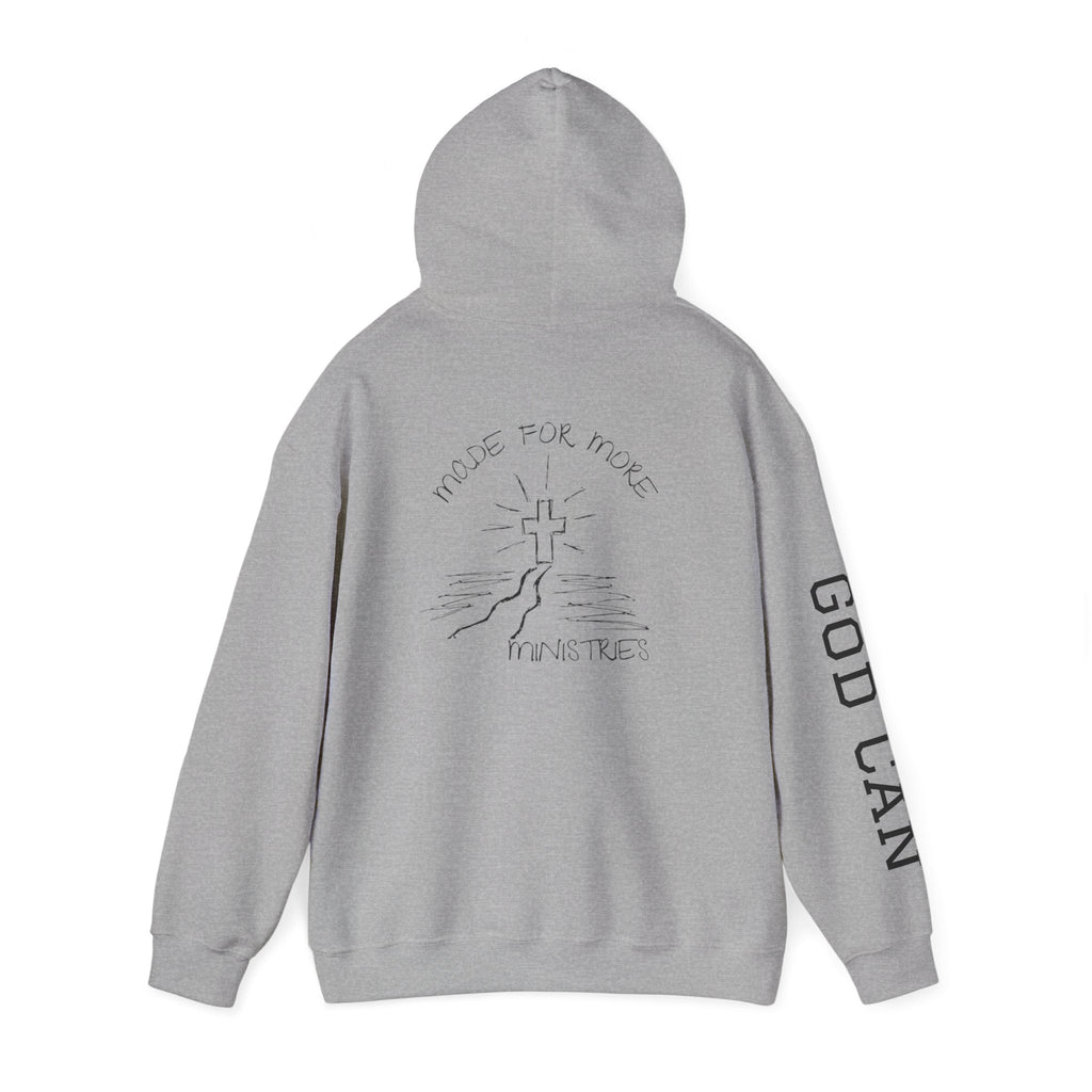 Faith Cross Hoodie — "God Can" Inspirational Christian Pullover