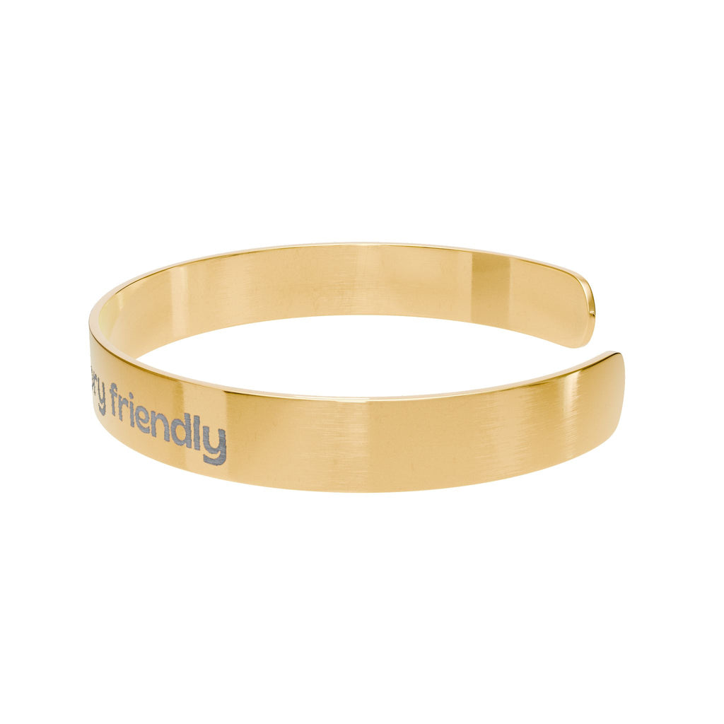 Sensory Friendly Cuff Bracelet — Engraved 'Love Is Sensory Friendly' Jewelry