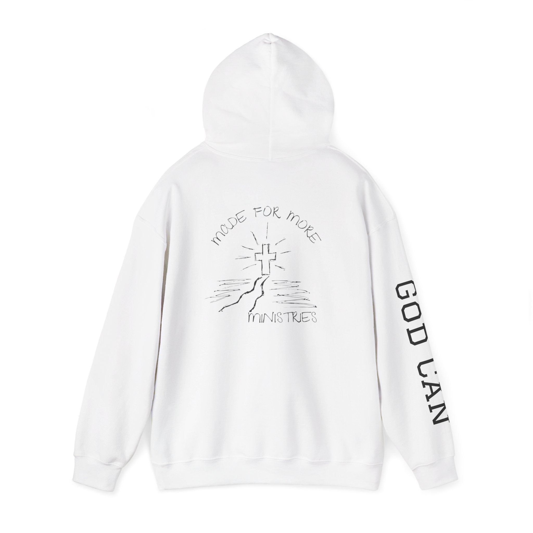 Faith Cross Hoodie — "God Can" Inspirational Christian Pullover