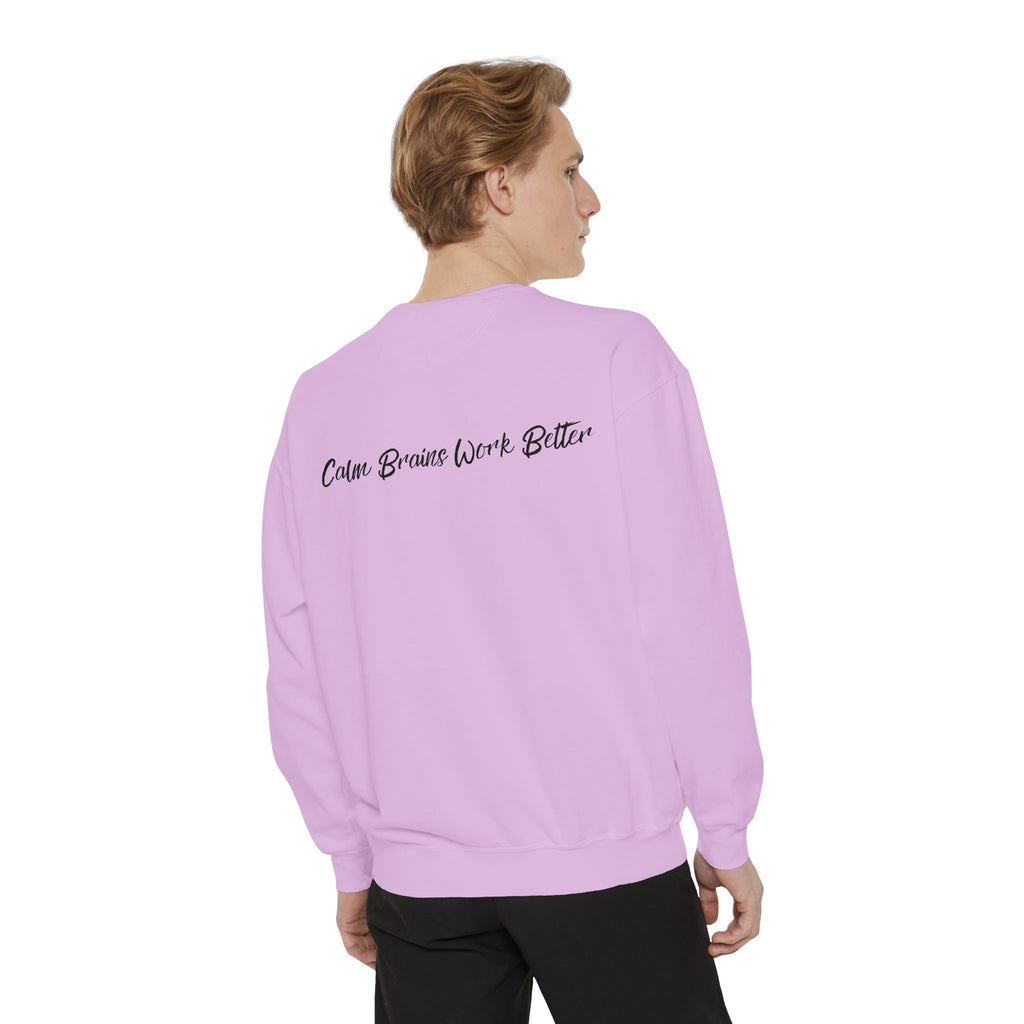 Sweatshirt — "First Co-Regulation Then Expectations" / "Calm Brains Work Better" Inspirational Crewneck