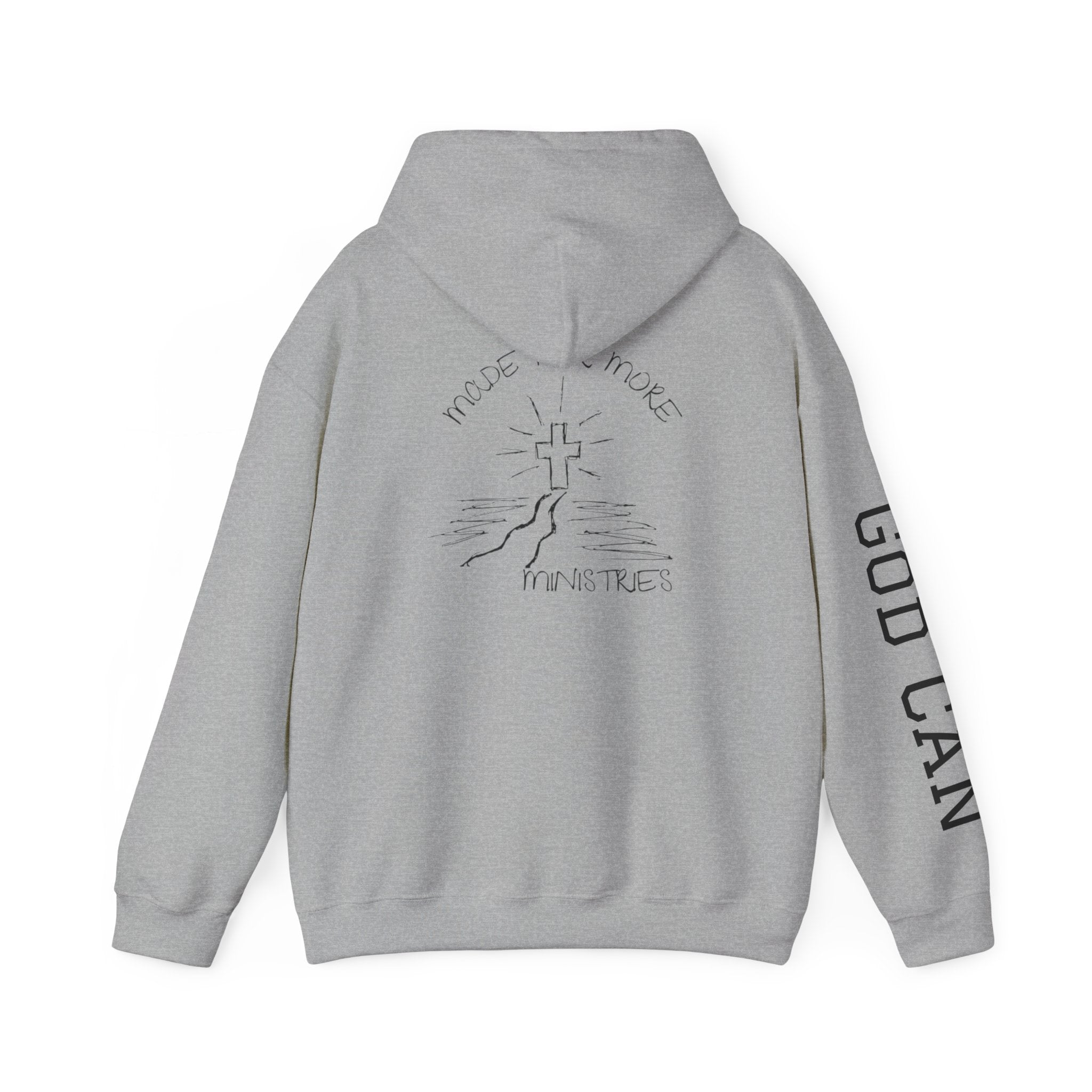 Faith Cross Hoodie — "God Can" Inspirational Christian Pullover