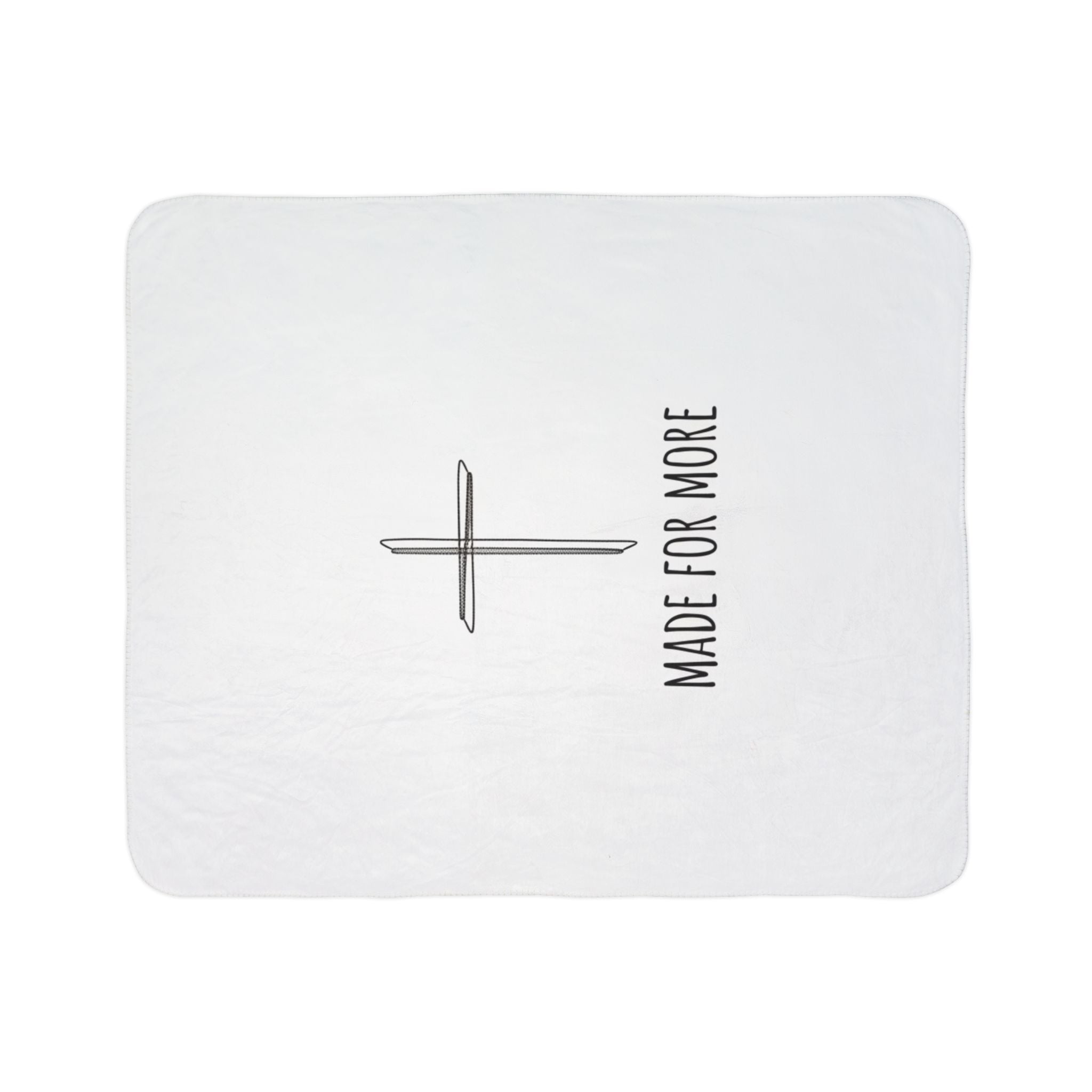 Made For More Sherpa Blanket — Christian Cross Fleece Throw
