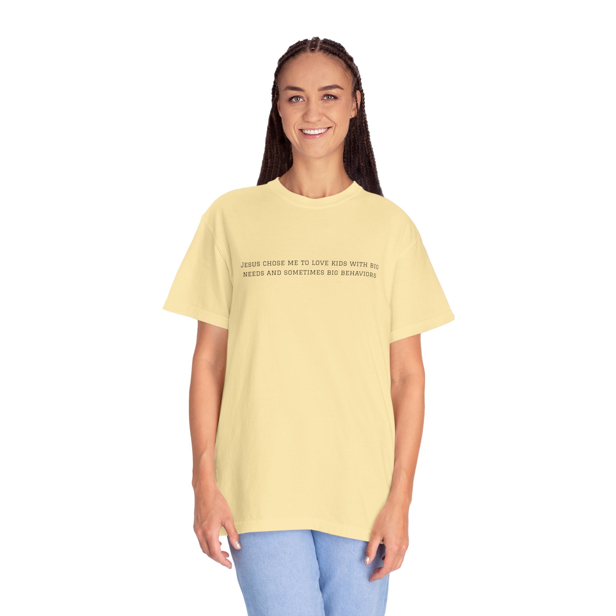 T-Shirt — "Jesus Chose Me to Love Kids" Faith Statement Tee