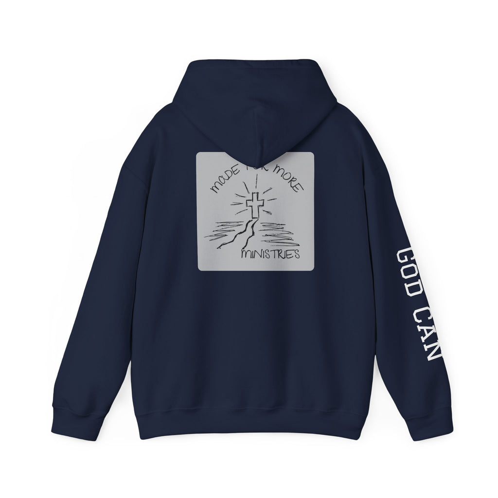 Faith Cross Hoodie — "God Can" Inspirational Christian Pullover