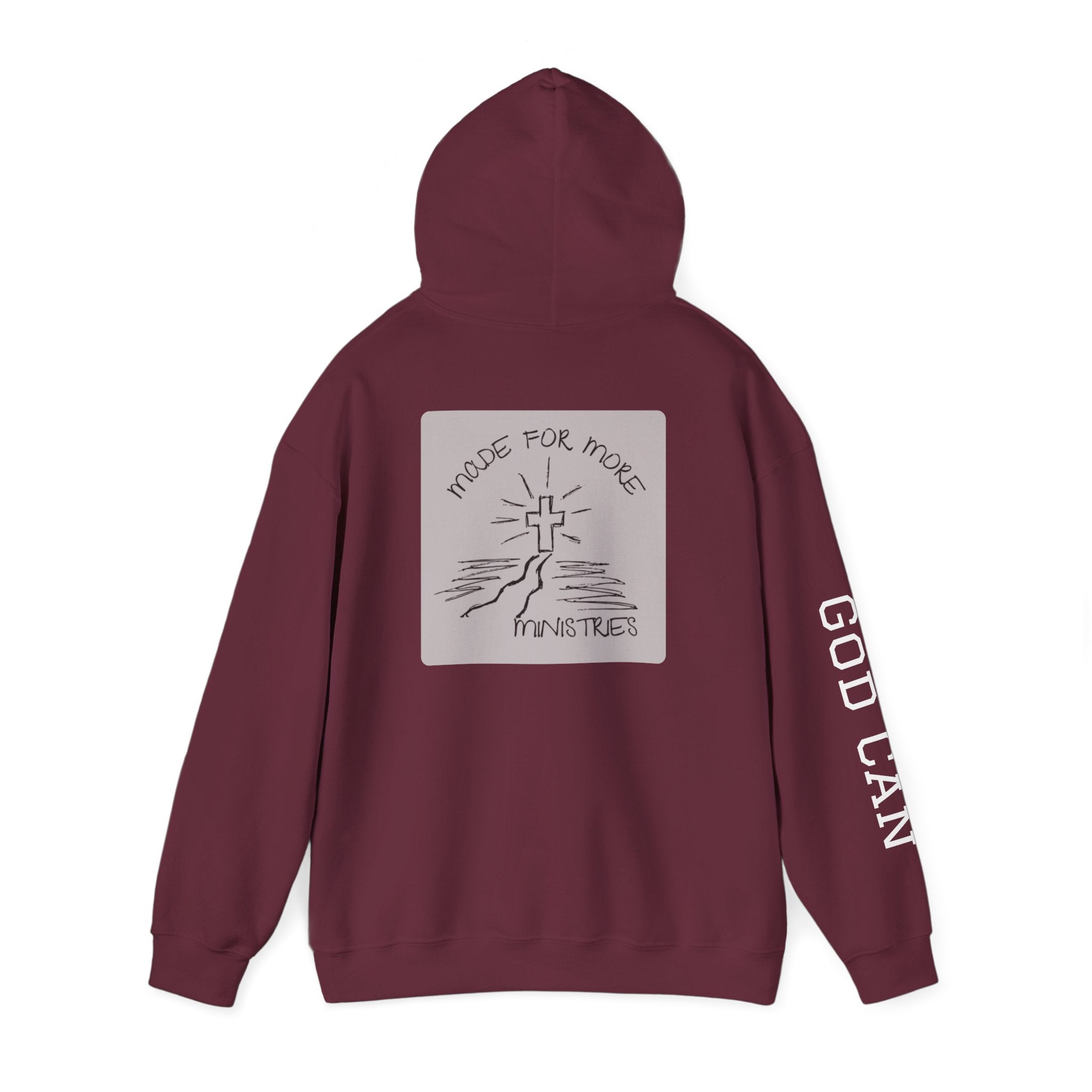 Faith Cross Hoodie — "God Can" Inspirational Christian Pullover