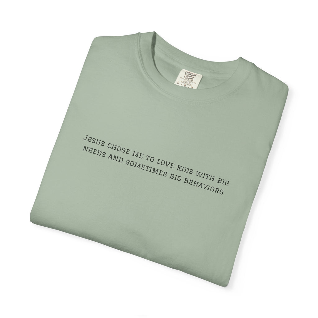 T-Shirt — "Jesus Chose Me to Love Kids" Faith Statement Tee