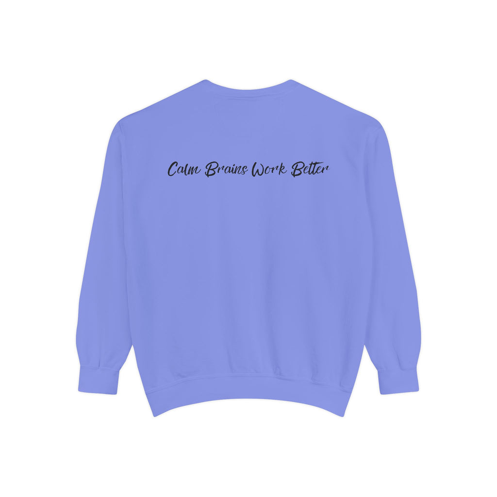 Sweatshirt — "First Co-Regulation Then Expectations" / "Calm Brains Work Better" Inspirational Crewneck