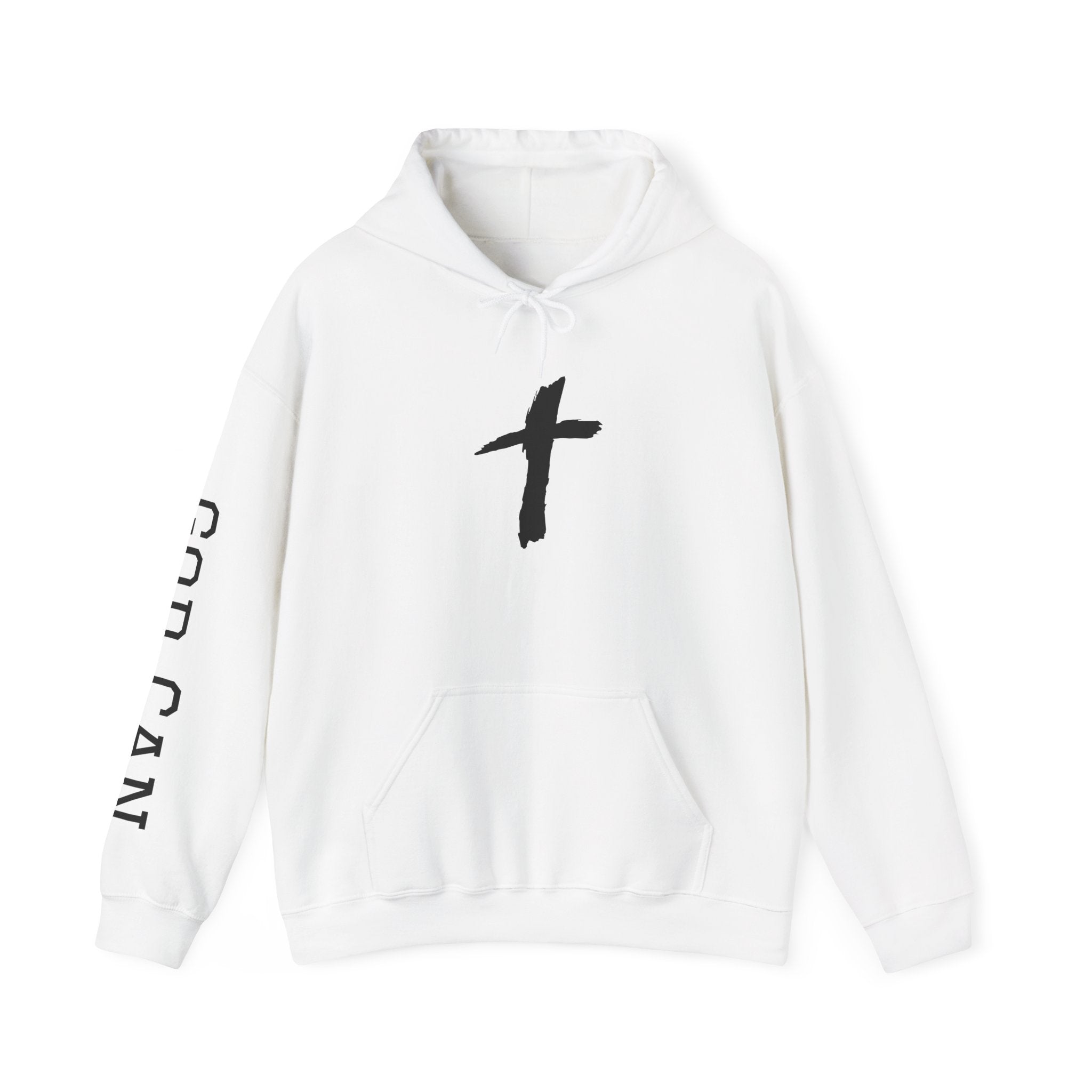 Faith Cross Hoodie — "God Can" Inspirational Christian Pullover