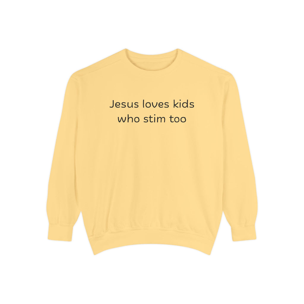 Jesus loves kids who stim too sweatshirt | neurodiversity advocacy
