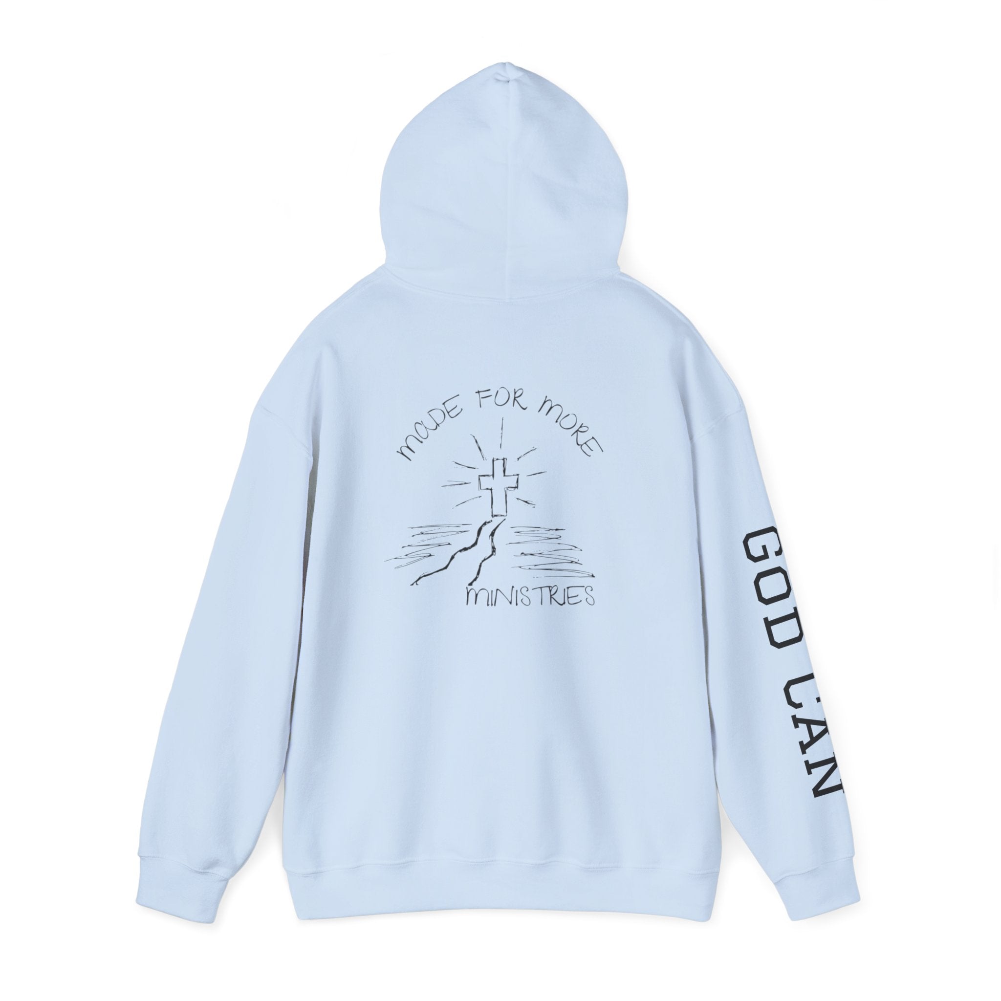 Faith Cross Hoodie — "God Can" Inspirational Christian Pullover