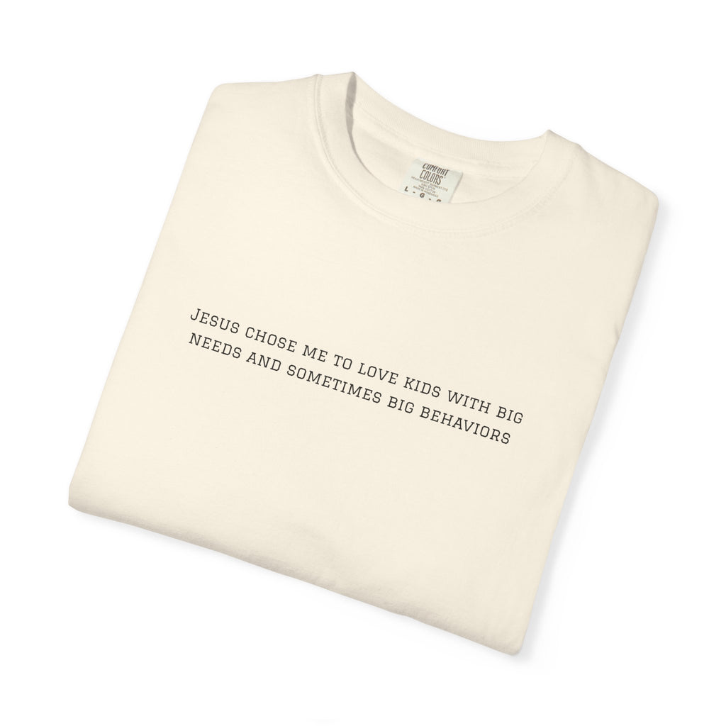 T-Shirt — "Jesus Chose Me to Love Kids" Faith Statement Tee
