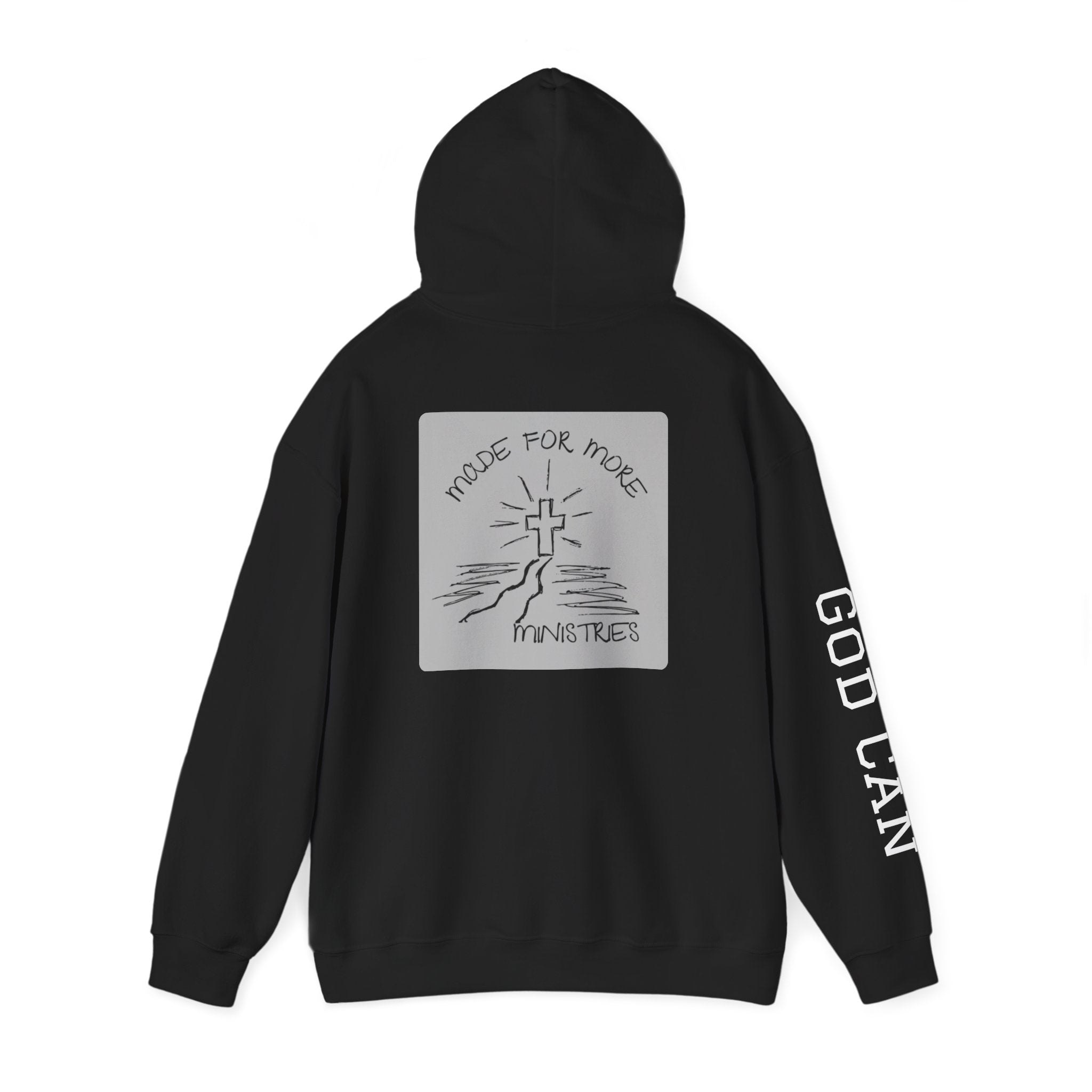 Faith Cross Hoodie — "God Can" Inspirational Christian Pullover