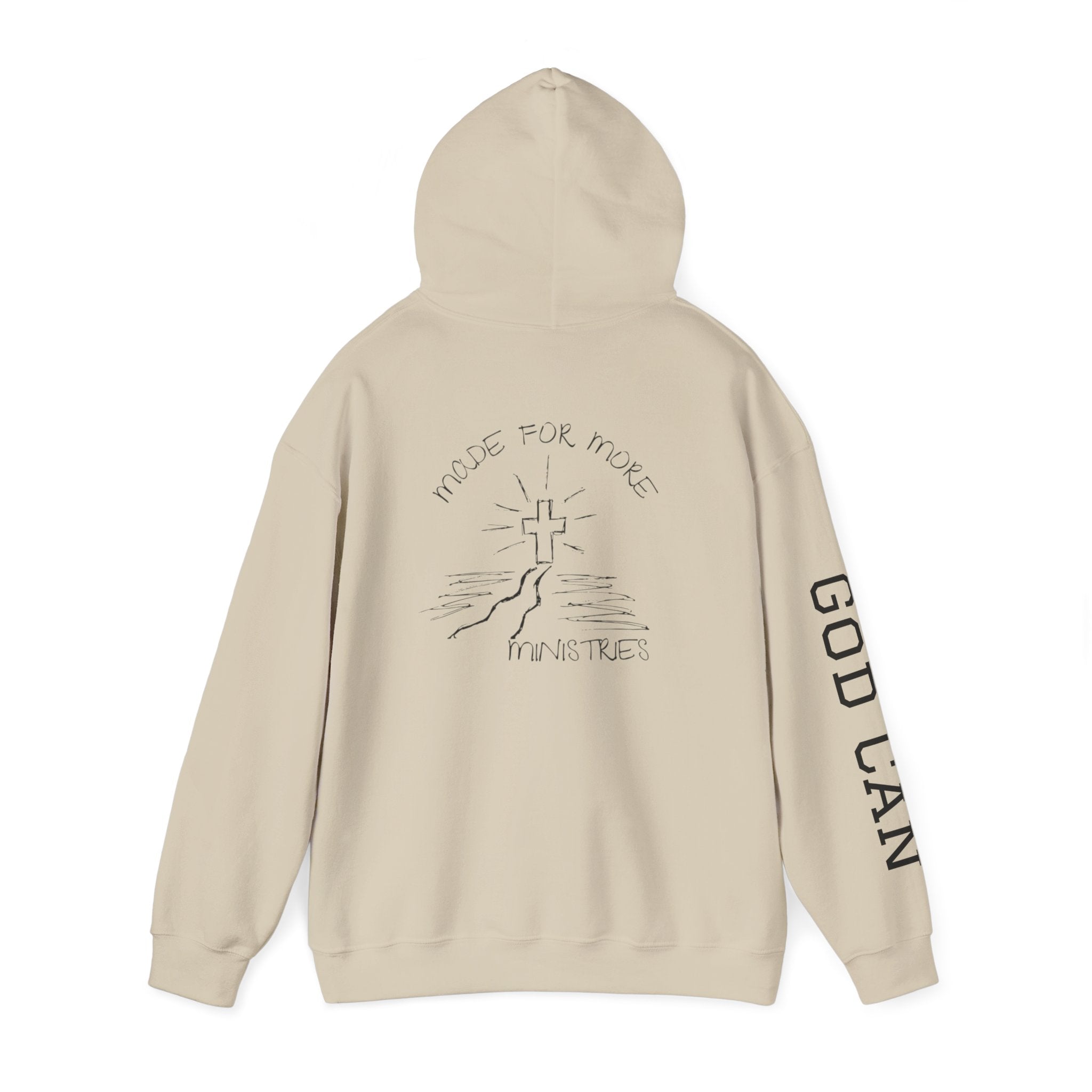 Faith Cross Hoodie — "God Can" Inspirational Christian Pullover