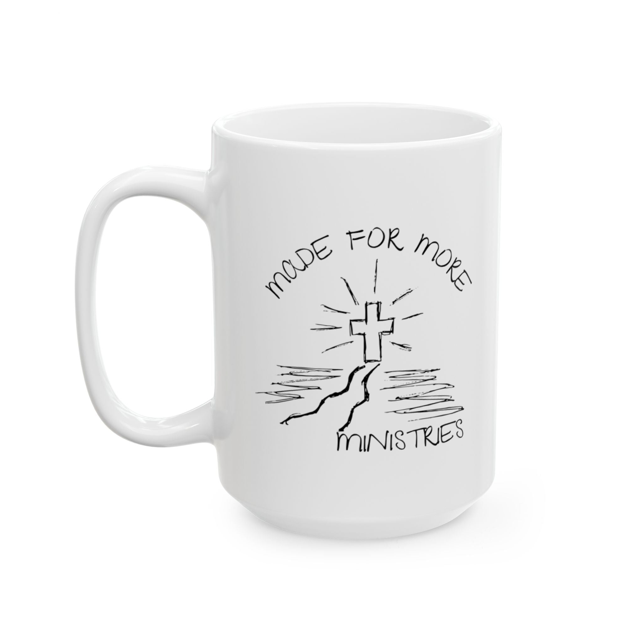 Coffee Mug — 'More Pancakes, Less Problems' Hand-Drawn Breakfast Mug (11oz & 15oz)