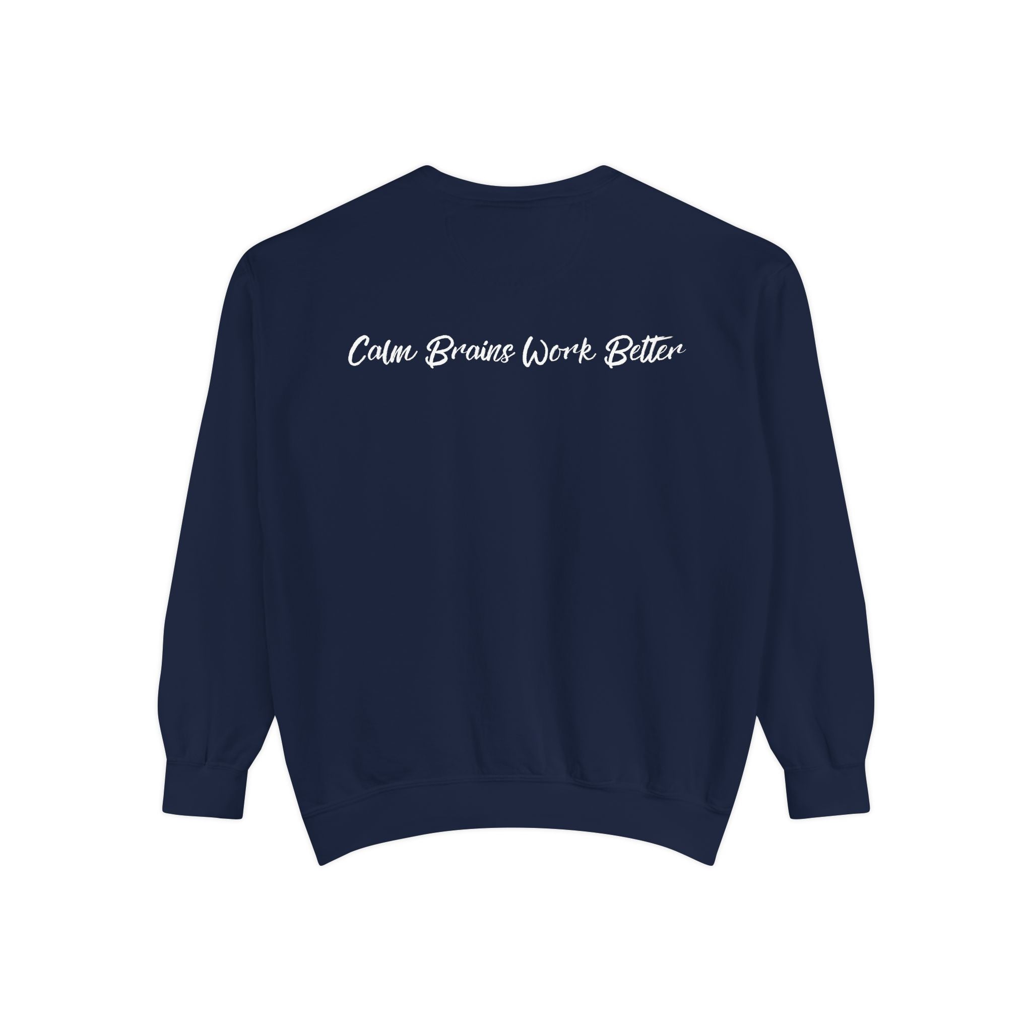 Sweatshirt — "First Co-Regulation Then Expectations" / "Calm Brains Work Better" Inspirational Crewneck