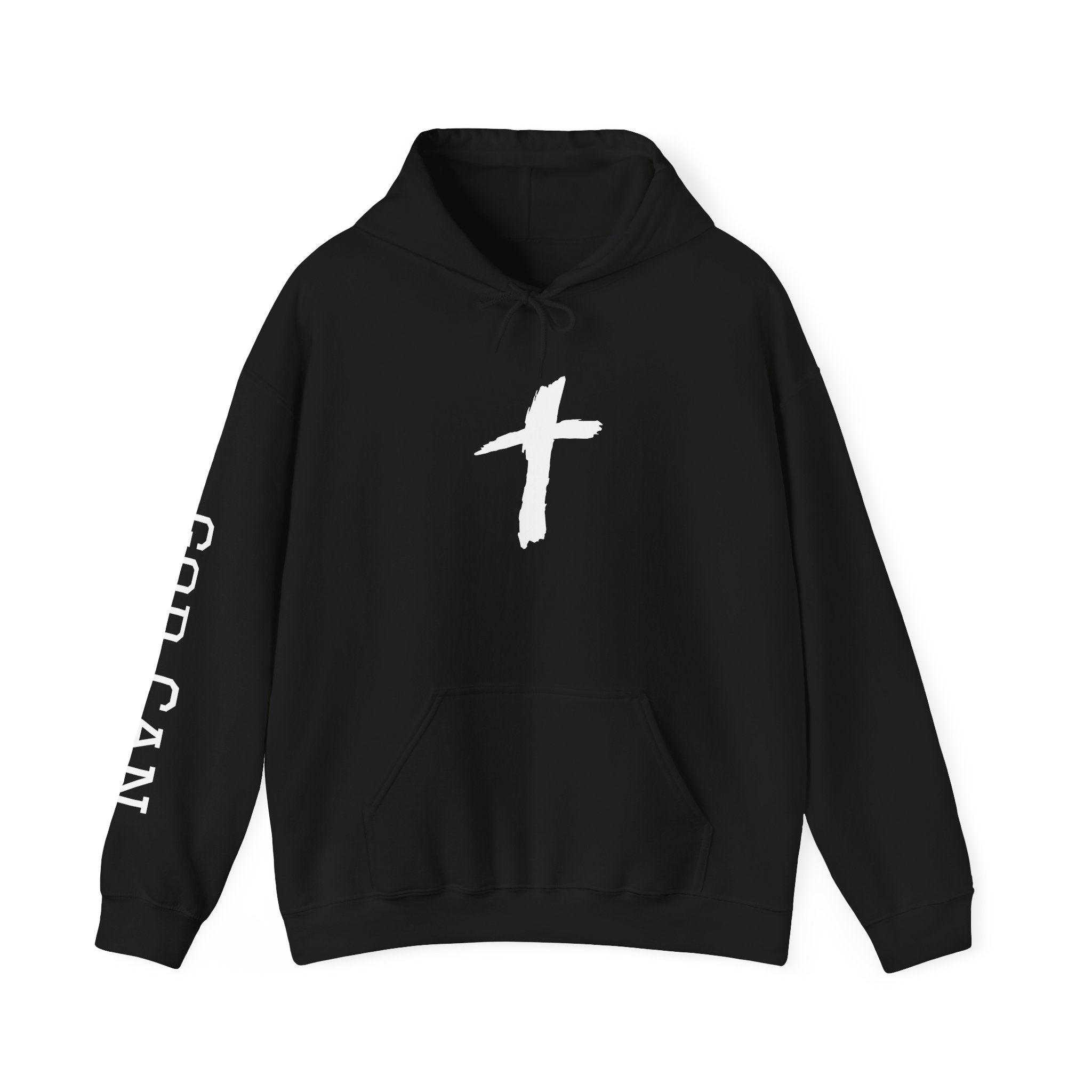 Faith Cross Hoodie — "God Can" Inspirational Christian Pullover