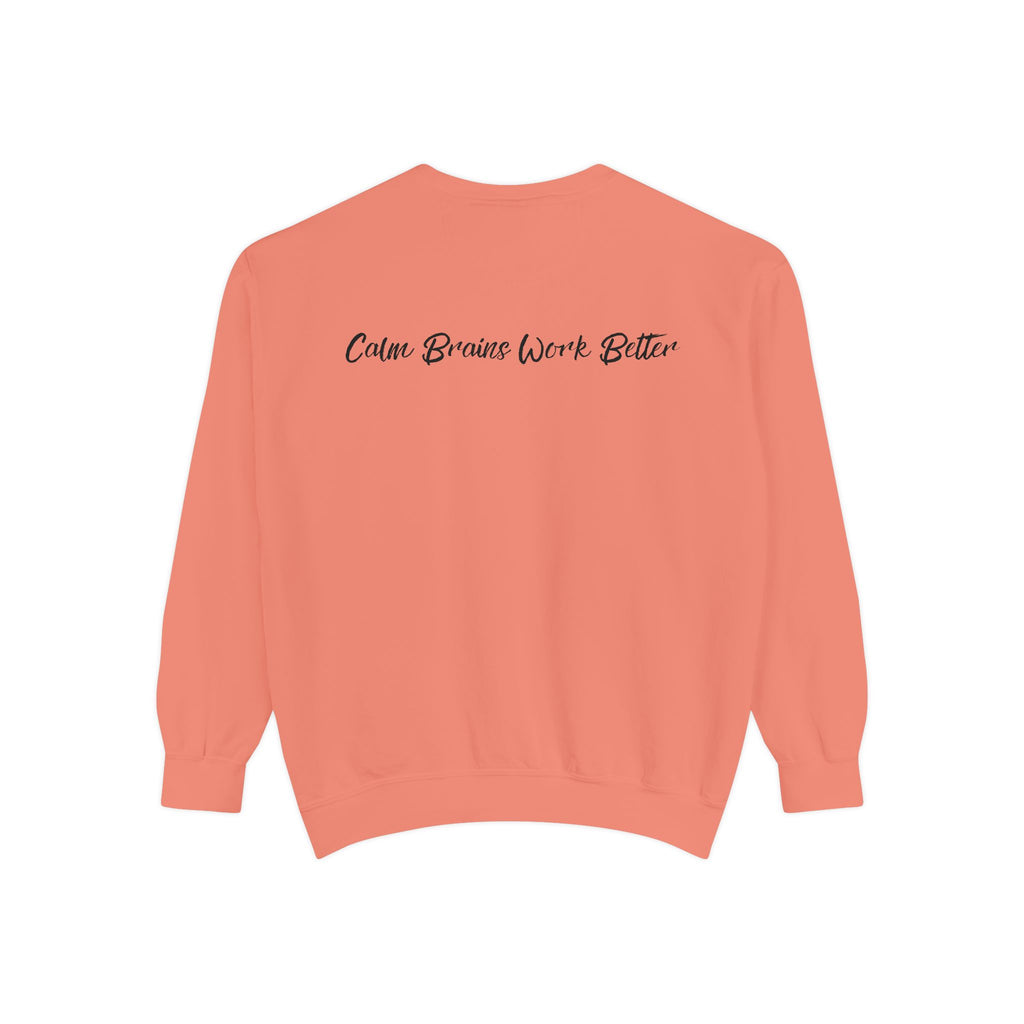 Sweatshirt — "First Co-Regulation Then Expectations" / "Calm Brains Work Better" Inspirational Crewneck